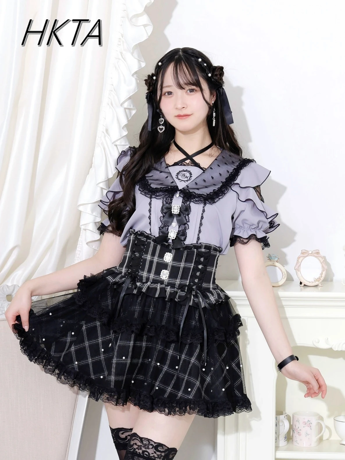 Camisa de manga corta con cost - Japanese Women Formal Wear reseña y precio