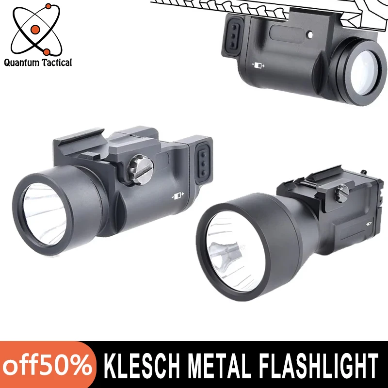 

Airsoft Klesch Flashlight trobe Weapon Scout Light KLESCH-1+1S GEN 1.0 2.0 AK-SD LED Tactical Weaponlight Fit 20mm