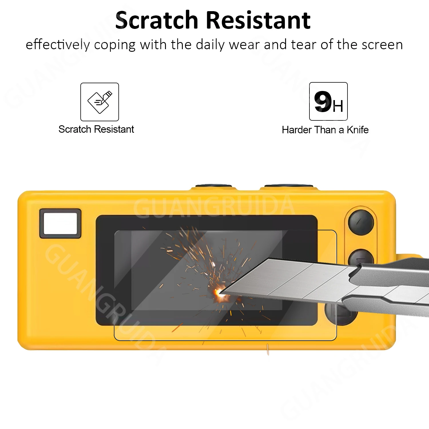 Glass for Kodak Pixpro Camera Screen Protector Tempered Glass 8K Ultra HD Clear Protective Film for Kodak Keychain Camera 2PCS