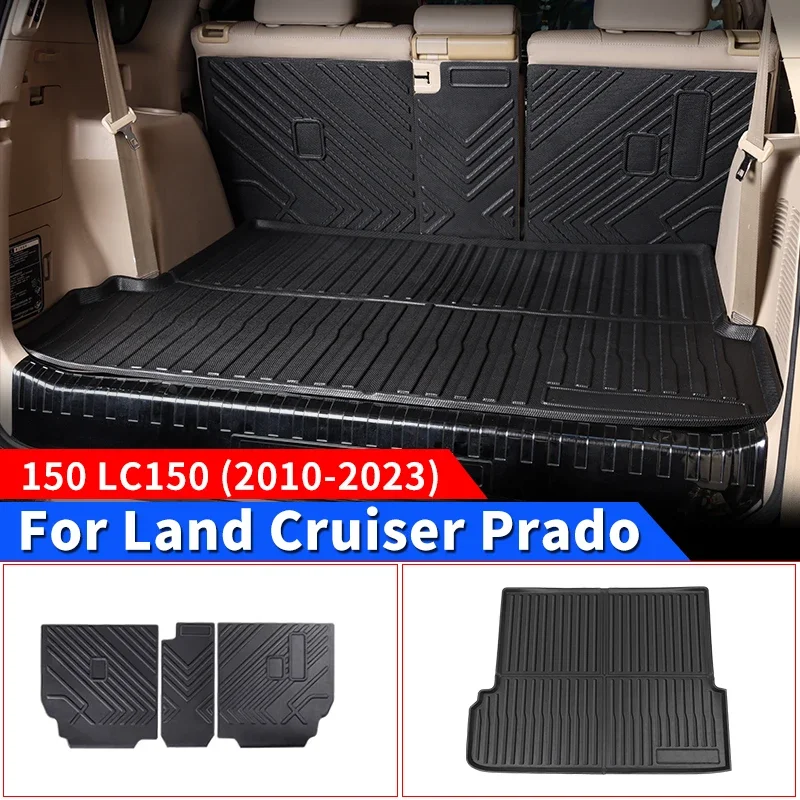 For Land Cruiser Prado LC 150 2010-2023 J150 All-inclusive Trunk Mat Interior Upgrade Accessories TPE Seat back Pad Waterproof