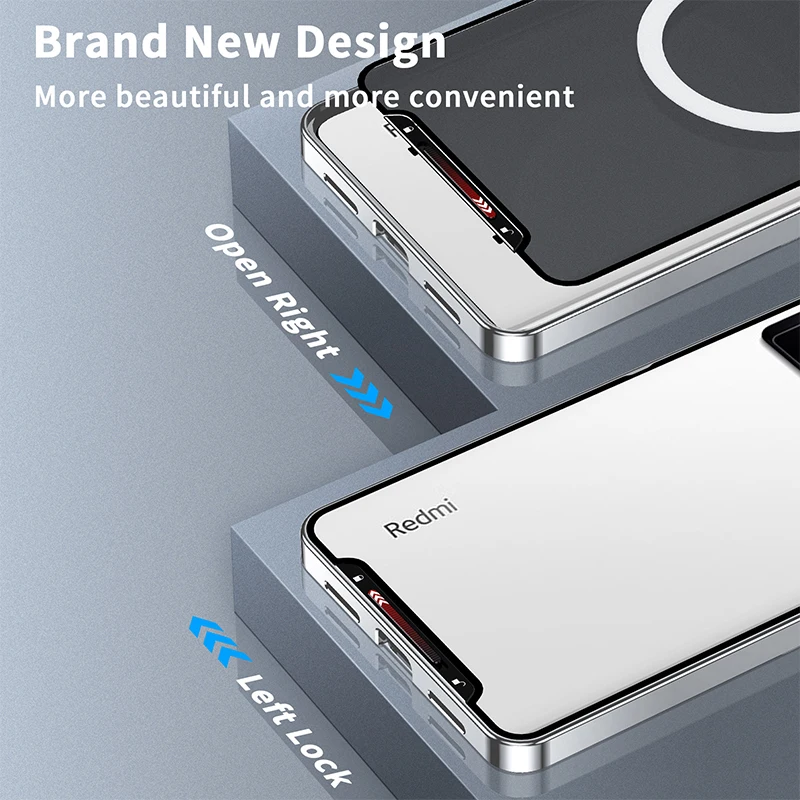 For Xiaomi 13T Pro 13T Case Metal Full Coverage Lens Magsafe Wireless Charge Charging Aromatherapy Anti Drop Protecting Cover image 3