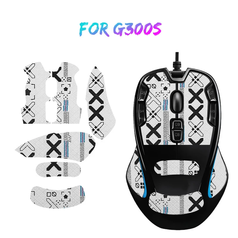 1 Buah Pita Pegangan Mouse Kurang Gesekan untuk G300S Stiker Penghisap Keringat Mouse Gaming untuk Komputer E-sport Gamer