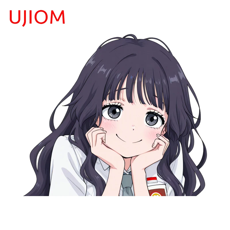 UJIOM Cute Kaoruko Waguri Peeker Wall Stickers Attractive Cartoon Luggage Baby Nursery Room Decal Anime Decoration Chambre