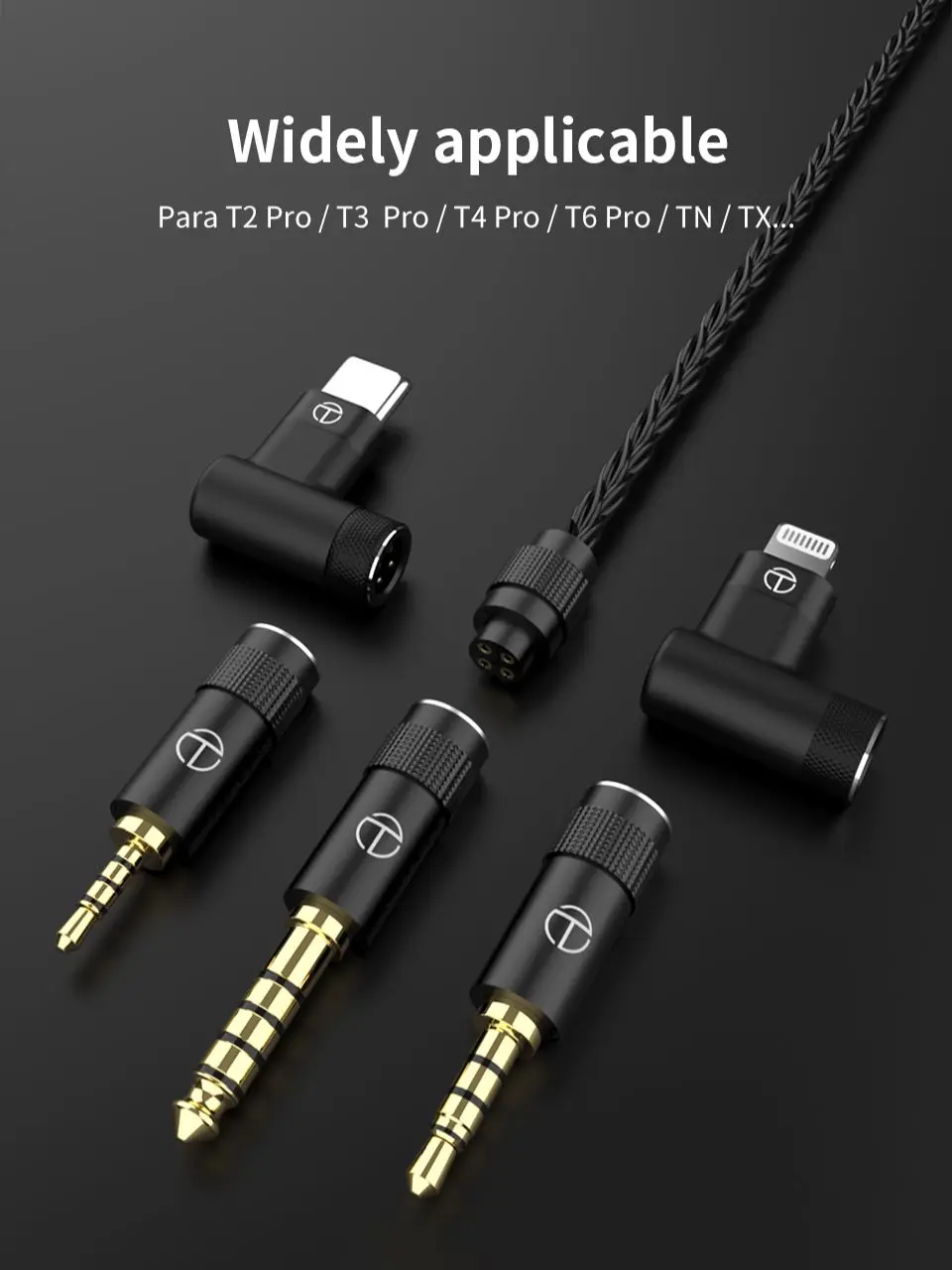 Kabel do słuchawek TRN TX T2 Pro, 8-żyłowy, miedziany, platerowany prawdziwym złotem, ulepszony, odłączany kabel z wtyczką do Apple, Huawei, Xiaomi, TRN, BAX — zdjęcie produktu 7
