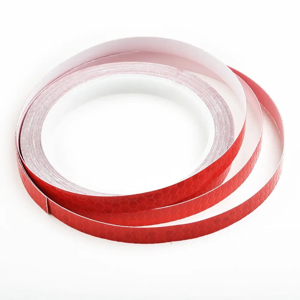 

Red Reflective Stickers Strips Useful Vinyl 5M Glow Strip Neon Tape Parts Accessories Body Car DIY High Quality