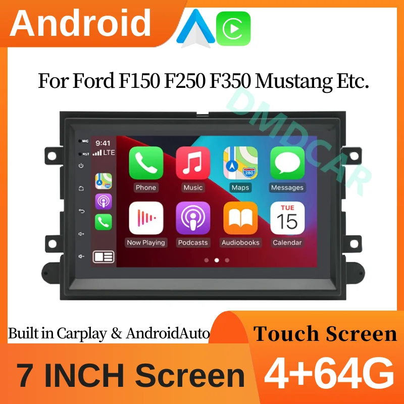 Android Auto Car Radio Multimidia Video Player Carplay For Ford F150 F250 F350 Fusion Mustang Explorer Edge Focus LCD Screen