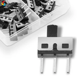 20pcs Micro Slide Switch,High Knob Vertical Slide Switch SPDT 3 Pin 2 Position 1p2t Panel SS-12D10