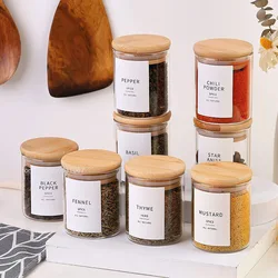 1/2/4/6PC Glass Jar With Lid Sealed Food Container Grain Coffee Tea Storage Decorative Glass Jar Tank Kitchen Accessories