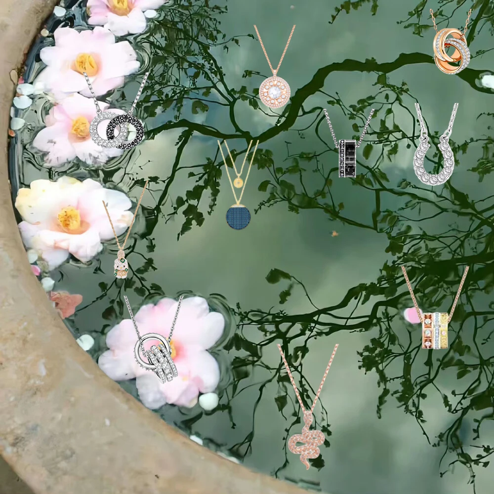 novo-estilo-de-colar-feminino-versatil-com-design-de-cabeca-de-cobra-circular-e-corrente-dupla-incrustado-com-diamantes-entrelacados