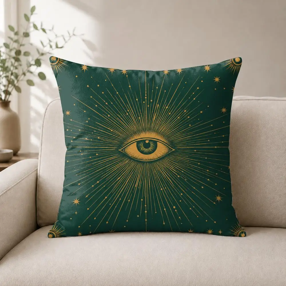 Celestial Occult Cushion Cover Soft Plush Cushion Case Throw Pillowcase Cozy Home Sofa Bed Living Room Bedroom Decor