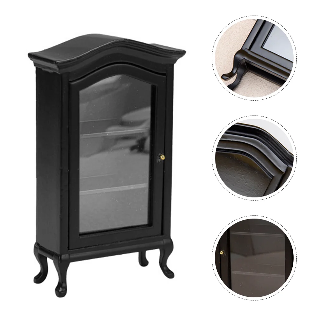 

Simulation Cabinet Miniature Furniture House Wooden Kitchen Miniatures Decor Display Statue Things Accessories