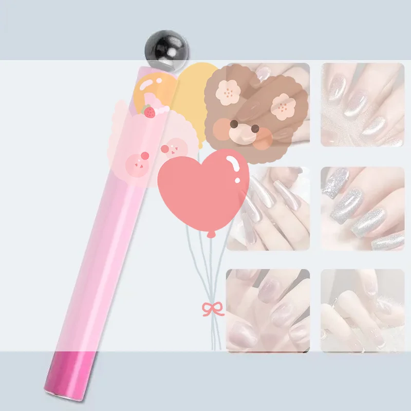 Nail Art Stick magnetico Cat Eye Magnete Forte accessorio per manicure con sfera cilindrica per nail art a doppia testa per smalto gel UV