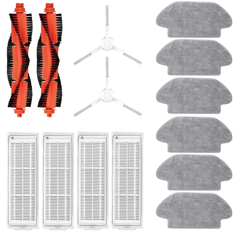 

Моющиеся детали для робота-пылесоса Mi 2S XMSTJQR2S, наборы аксессуаров, основная боковая щетка, фильтр НЕРА, тканевая тряпка, подметание, замена