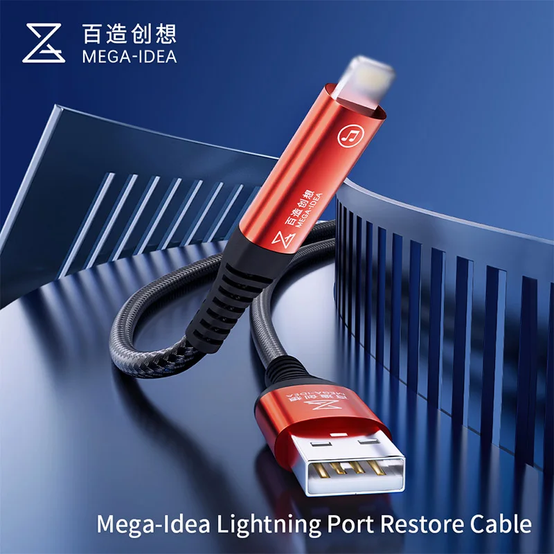 QIANLI MGEA-IDEA Battery Charging Re-install Data-Transfer Cable for Phone /Pad/Pod 3 in 1 Lightning Port Restore Cable