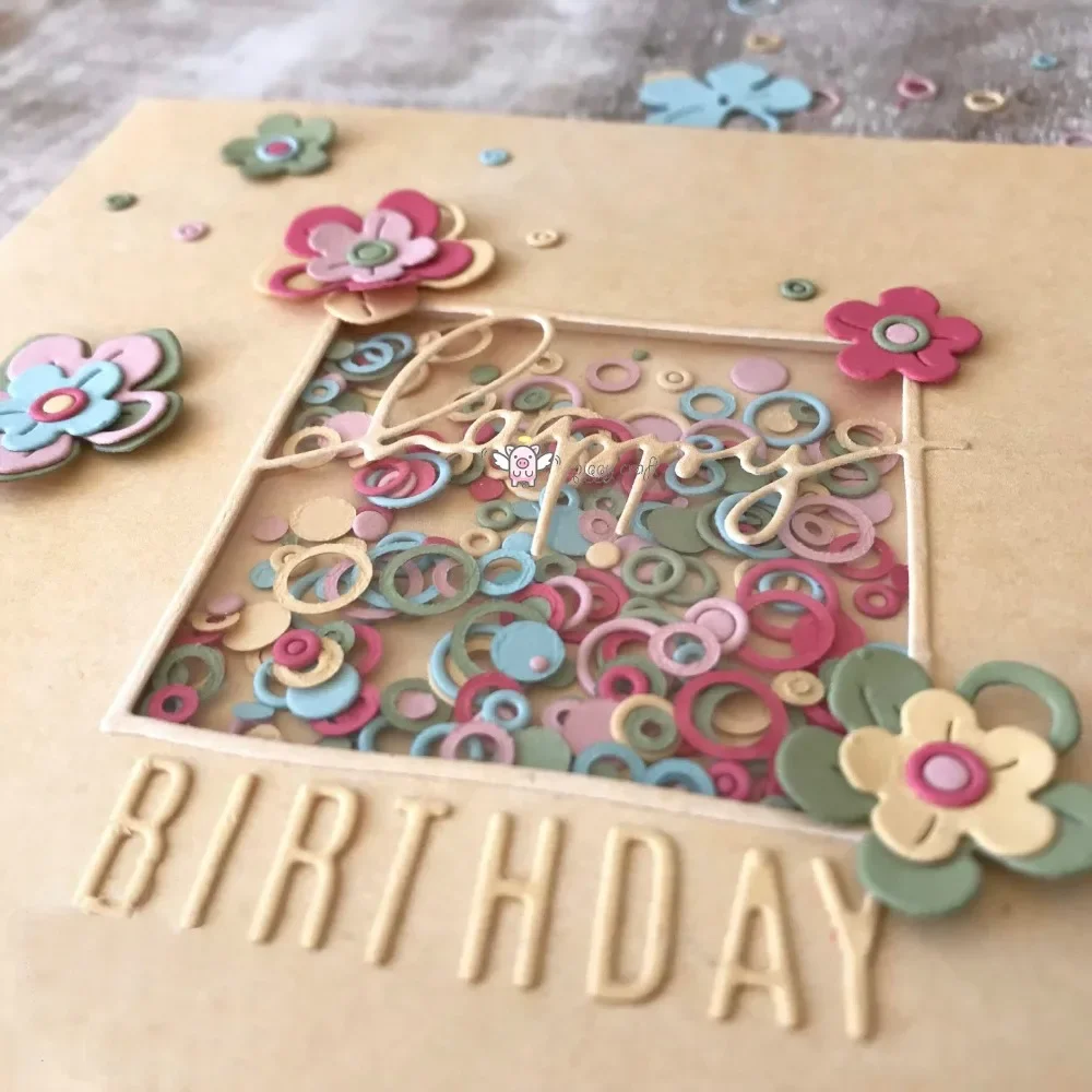 Piggy Craft metal cutting dies cut die mold Shake card decoration Scrapbook paper craft knife mould blade punch stencils dies