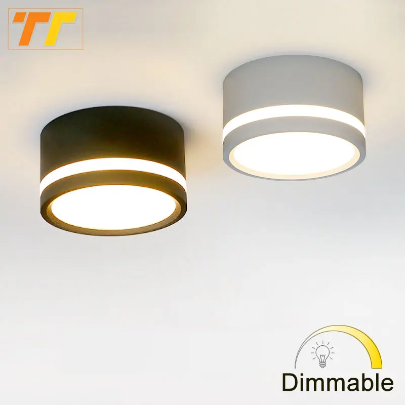 

Surface Mounted Dimmable Led Downlight 18W 12W 15W 5W 7W 9W Side Guide Light lamp for ceiling spot lights 220V Dimming Lighting