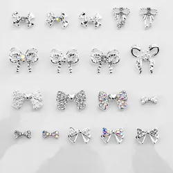 10pcs Exquisite Bow Nail Art Charm 3D Japanese Alloy Bow Tie Nail Jewelry Decoration DIY Kawaii Bowknot Nail Accessories
