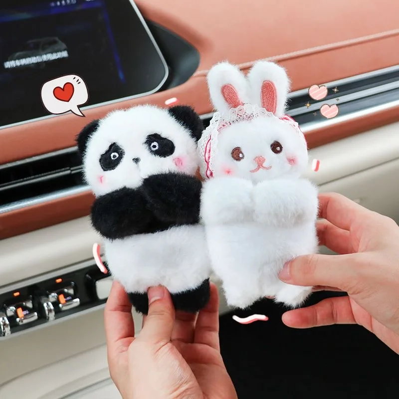 

Gray Law Fighting Panda Ornaments Car Huaifang Doll Car Ornaments Car Rain Steering Light Car Aromatherapy Doll Car Supplies