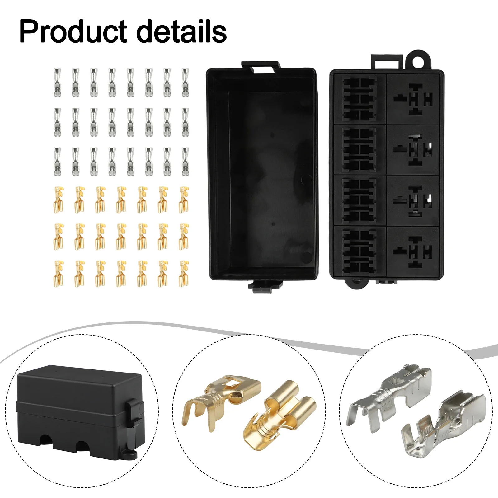 مرحل للسيارة احصل على صندوق فيوز شفرة مثالي 12 طريقة مع مجداف/محطة فيوز 4 دبوس 12V40A مرحل لسيارةك