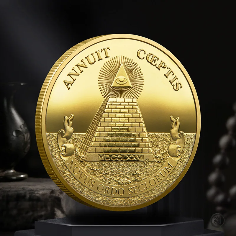Pièce pyramide souvenir, foi européenne et américaine, oeil de dieu, pièce commémorative franc-maçon gratuite