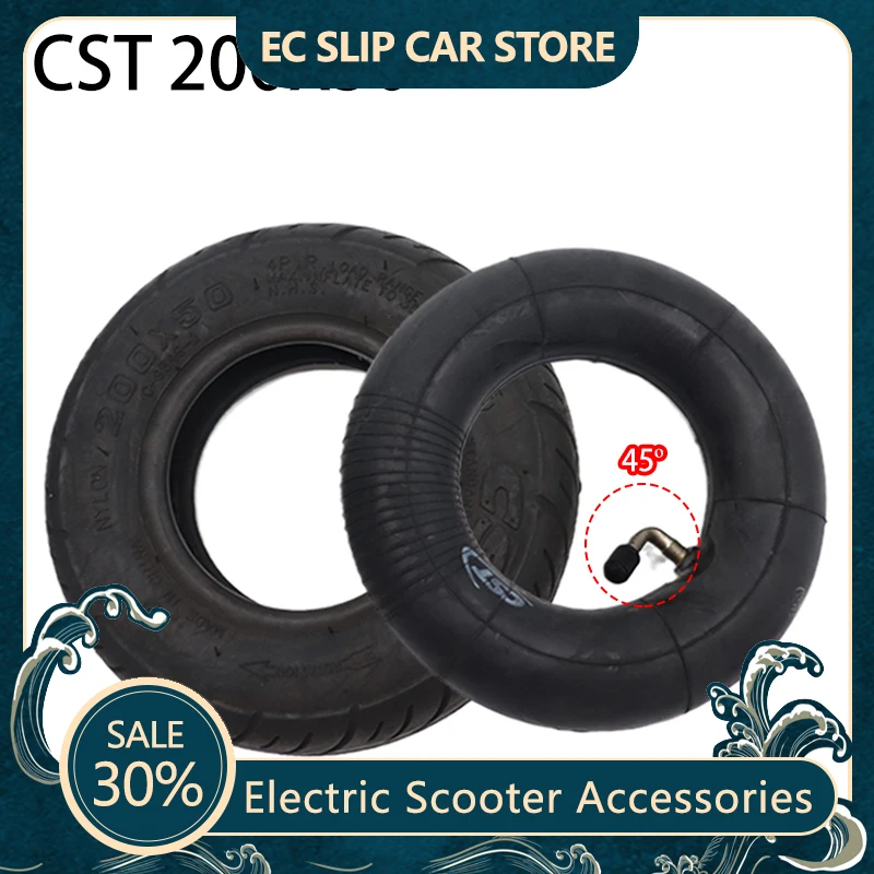 CST 8 Inch Inner Tube 200x50 High Quality  Camera  Tyre 45/90 Degree Valve for Electric Scooter Balance Car Accessories