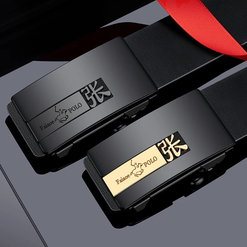 新作2026メンズベルト万能ファミリーネームナショナルスタイルレザーベルト本革牛革自動バックルパンツベルト