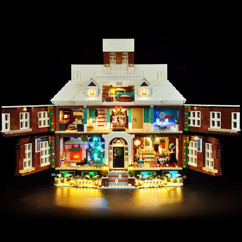BRIXSPARK DIY LED Lighting Kit for 21330 Lego Home Alone House - Compatible Building Blocks Model Lighting (Bricks Not Included)