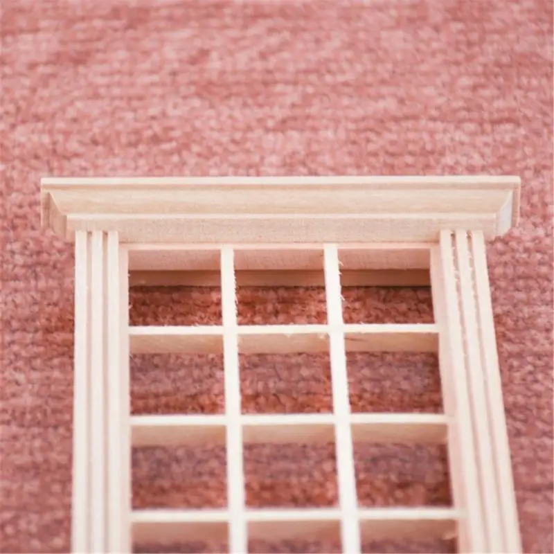 CORB Practical 4 Pieces Sturdy Dollhouses Window 1 12 Scale Miniature Child Model Home Accessories for Decoration