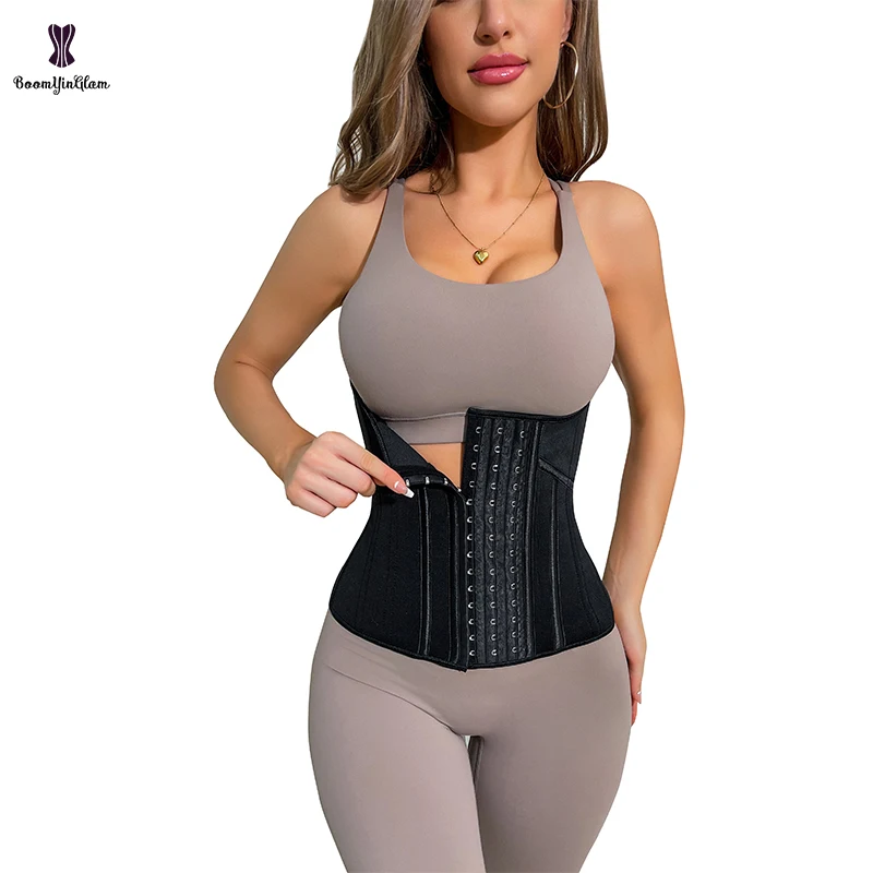 

Women's Hot Thermo 21 Robs Waist Trimmer Belt 14 Hook Clip Underbust Body Shapewear Sweat Sauna Corset For Weight Loss