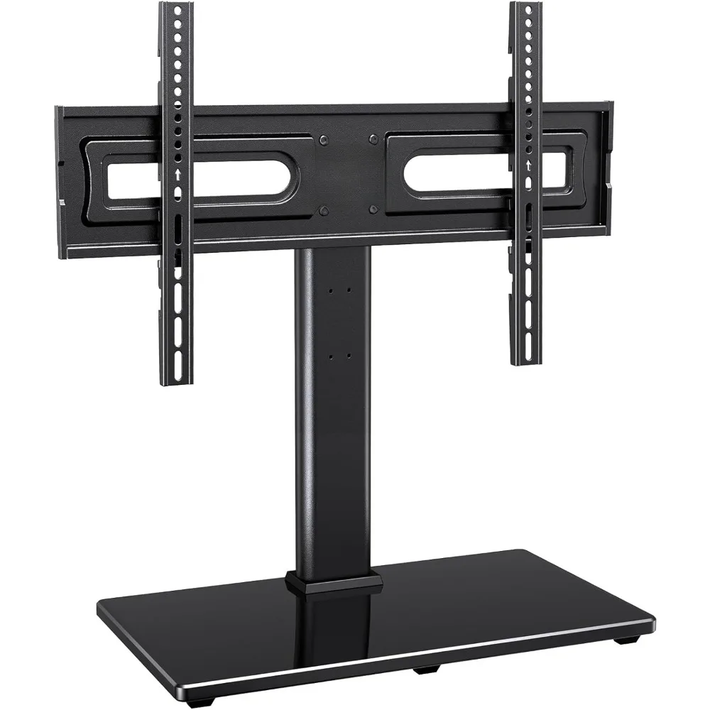 Swivel Universal TV Stand Mount for 32-80 Inch LCD OLED Flat/Curved Screen TVs up to 99lbs-Height Adjustable Table Top