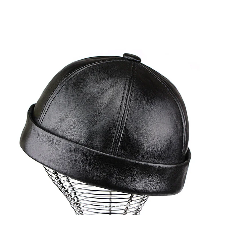 قبعة شتوية بدون إطار من جلد البقر الأصلي الفاخر للجنسين |   قبعة دافئة مقاومة للرياح صديقة للكبار مع هدية دافئة قابلة للتعديل