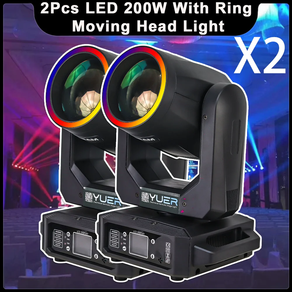 

2Pcs/lot With SMD LED Moving Head Light 200W Beam Spot Rainbow Effect 18 Prism Dj Dmx Stage Lights For DJ Disco Bar Stage Lamp