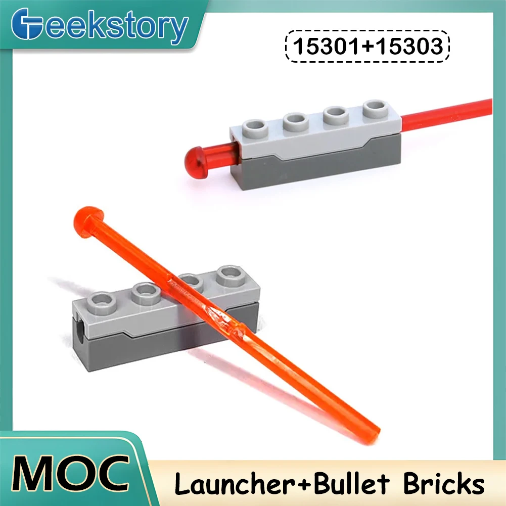 

10 pcs MOC Launcher Missile Bullet 15301 15303 DIY Building Blocks Technical Puzzle Toy Weapon Parts Compatible Legoeds