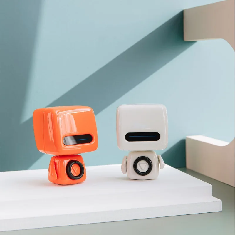 Robo Buddy Haut-parleur Bluetooth Mini haut-parleur sans fil portable avec basses profondes Décoration de bureau cool pour adultes et enfants, cadeau technologique de nouveauté