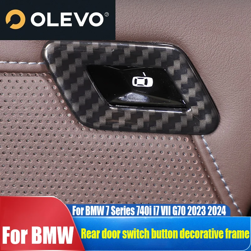 New For BMW 7 Series 740i i7 VII G70 2023 2024 rear door switch button decoration frame automotive interior decoration products