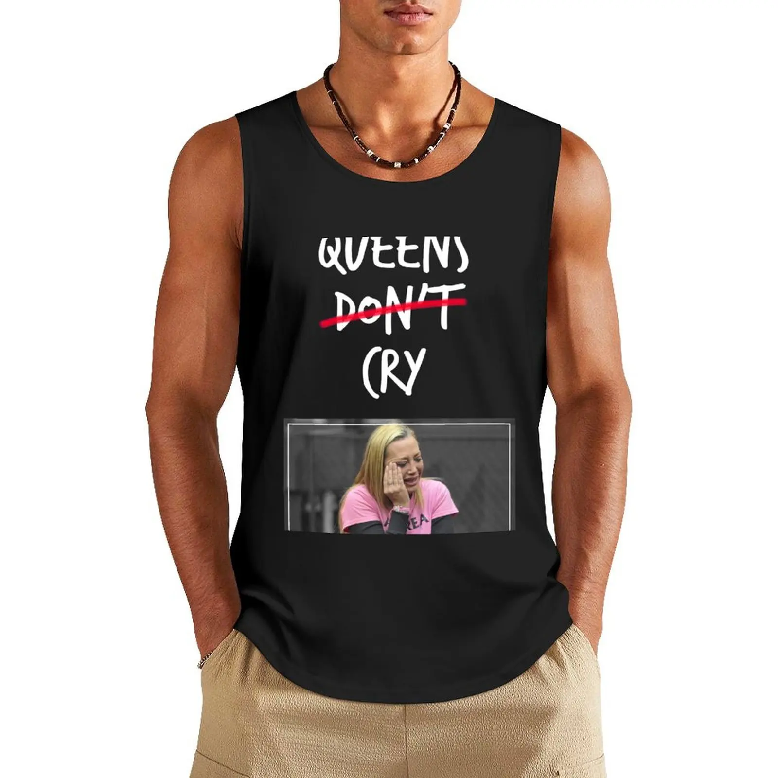 Queens don?t cry - Belén Esteban Tank Top men clothings gym t shirt men sleeveless vest men gym wear