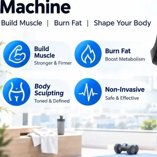 MYOslim EMS Body Sculpting Machine 200HZ Muscle Stimulation 8500W for Muscle Development Fat Burning Weight Loss