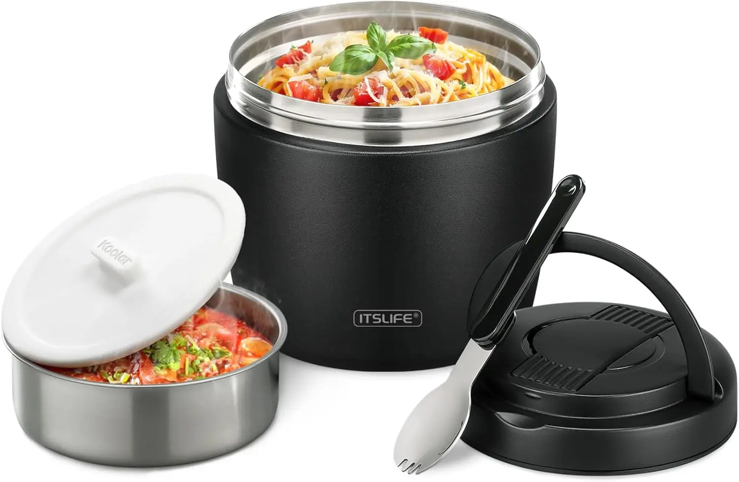 

32oz Vacuum Insulated Stainless Steel Food Jar, Leakproof Thermo for Hot Soup & Cold Meals with Spoon