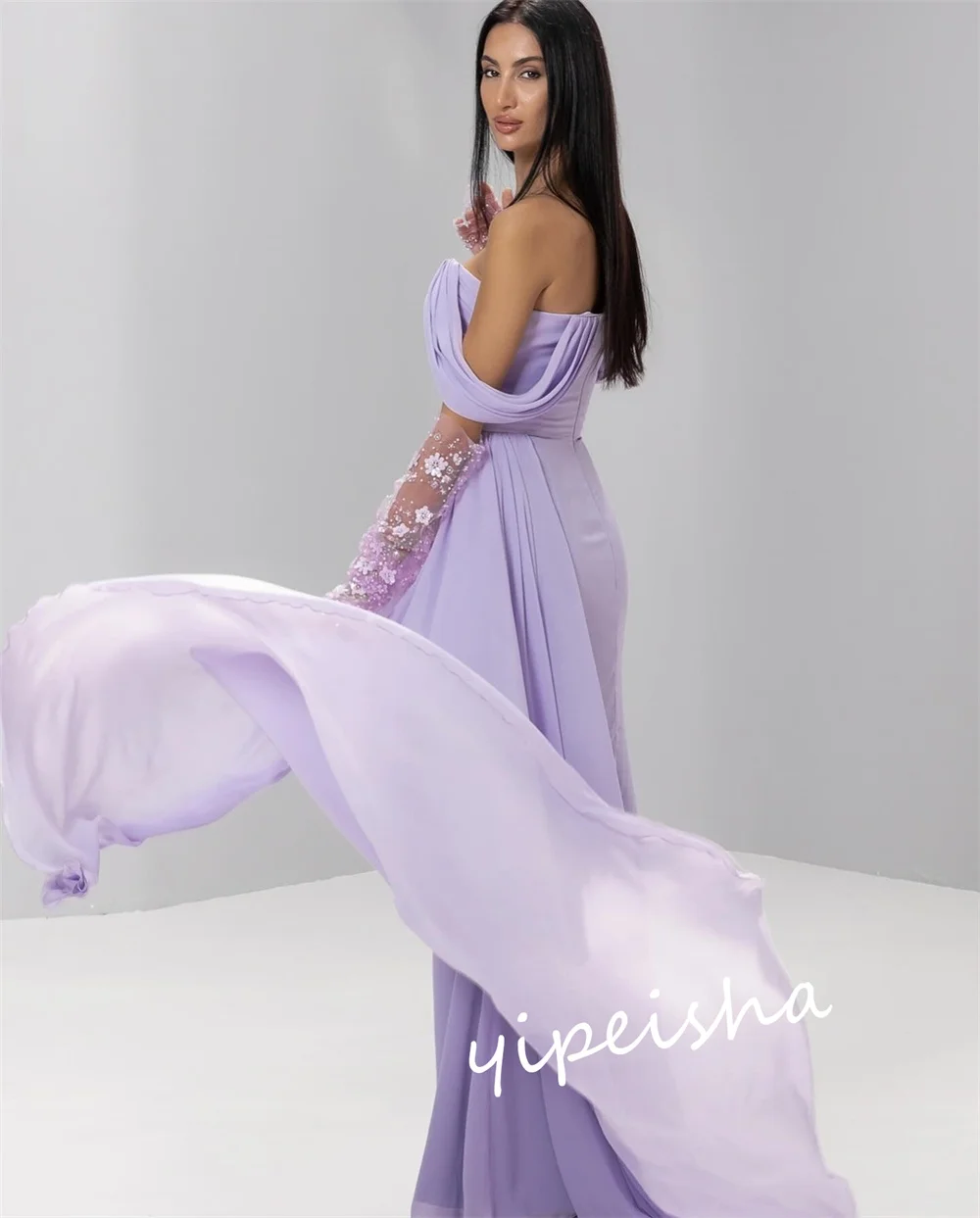 Ball Dress Saudi Arabia Prom Chiffon Applique Valentine's Day A-line Off-the-shoulder Bespoke Occasion Gown Long Dresses