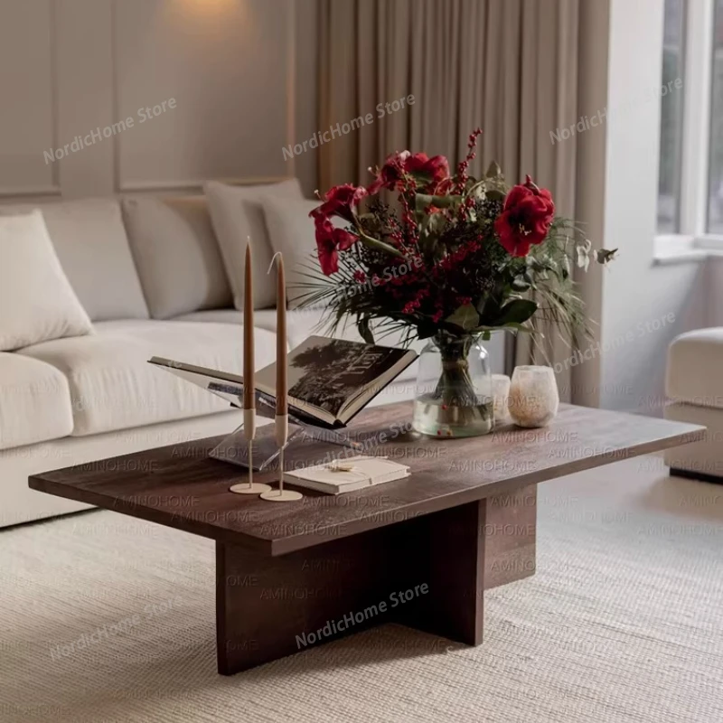 

Home Retro Coffee Tables Multi-functional Minimalism Tea Living Room Coffee Tables Modern Wooden Furniture Quemó