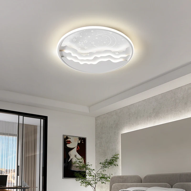 

Modern Minimalist Kids Bedroom Recessed Led Ceiling Lights Nordic Creative Art Warm Round Living Room Light Study Loft Decor