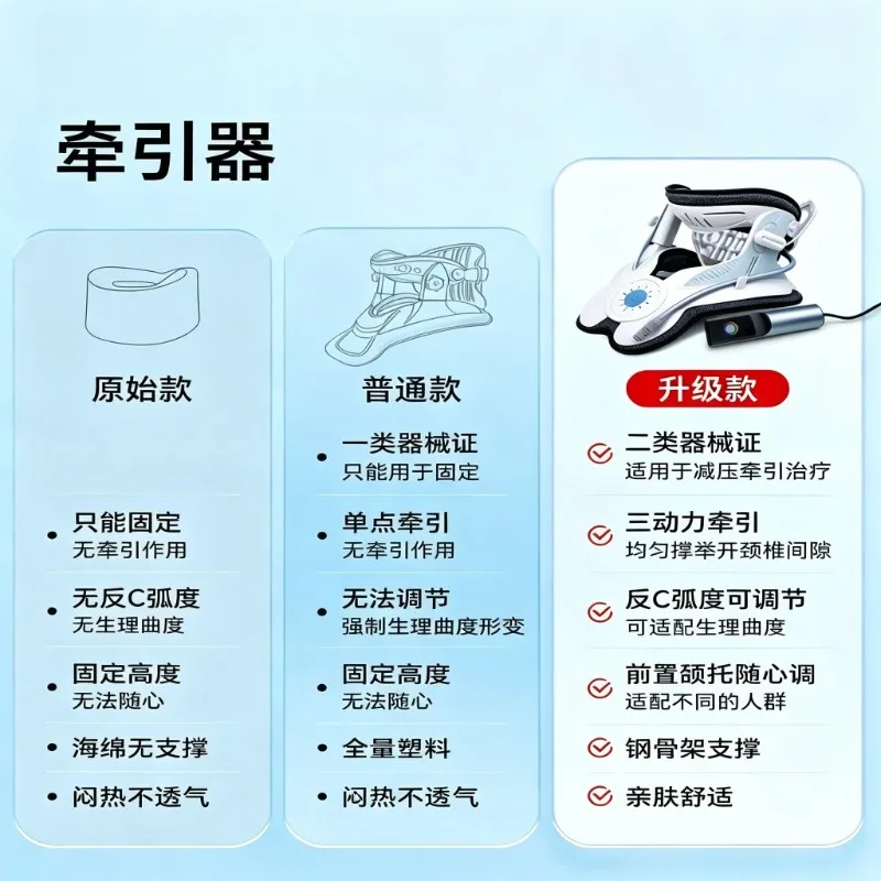 Inflatable Cervical Traction Device Neck Brace Support Home Use Adjustable Posture Corrector