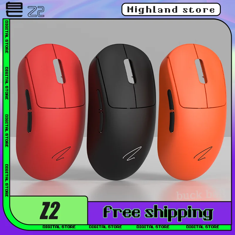 Zaopin Z2 Gaming Mouse 4K Wireless Mouse 2.4G 3 Mode PAW3395 65g Lightweight 6 Gear MAC Accessory Laptop Mac Z2 Gaming Mice Gift