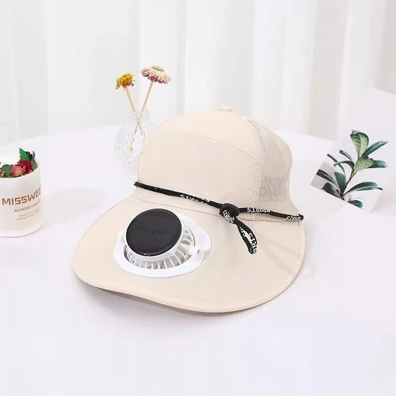 

Summer wide brim solar hat with fan charging cap adult male fishing shading sun protection basin hat female pastoral