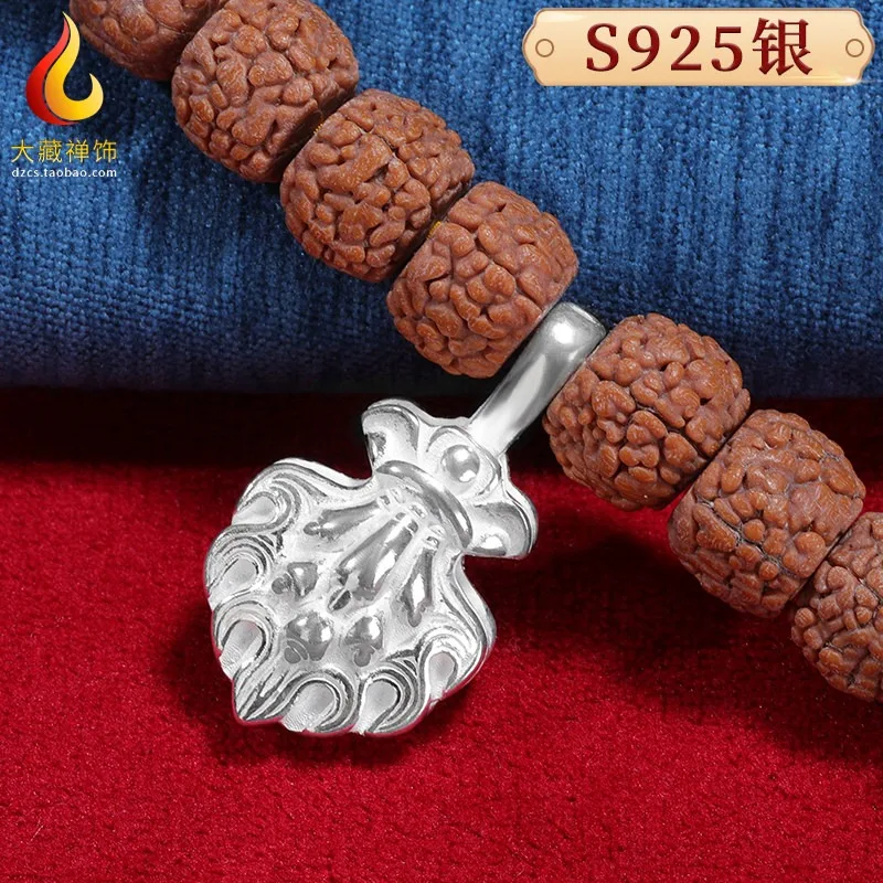 A Authentic Traditional Tibetan Vintage Hand Pushed Counting Clip for Mala Bracelet Clasp Beads Handmade Fine Best Top Accessory