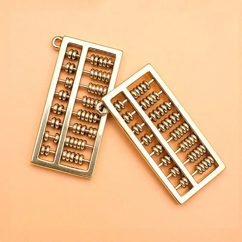 Easy to Use Good Luck Alloy Abacus Ornament Handicraft Mini Abacus Keychain Accessories Movable Ruyi Abacus Craft Ornament Gifts