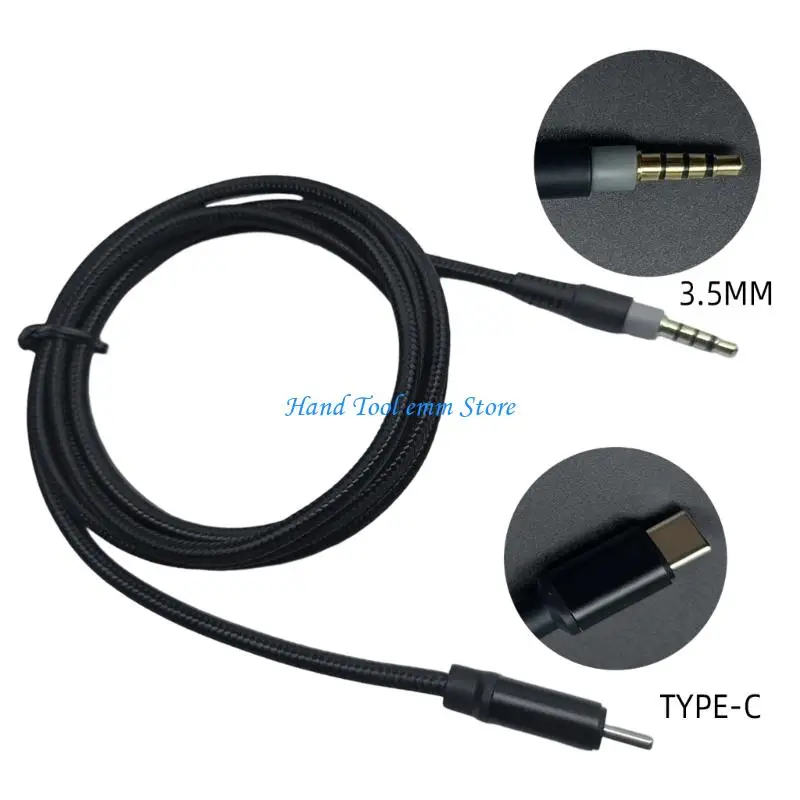 H37F Durability Nylon Braided USB C To 3.5mm Headphone Cable For Seamlessly Playbacks