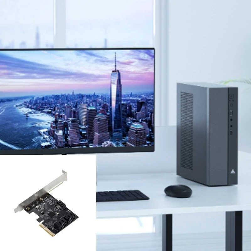 PCIe Card 5Ports PCIE to 5port Expansion Cards 6Gbps JMB585 Chip 896C