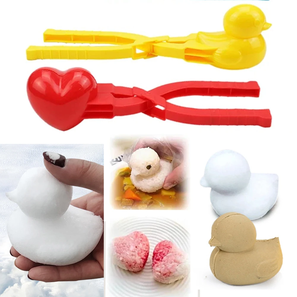 

Зажим для снежков, детский зажим для изготовления снежков, зажим в форме сердца, снежинки, утки, зажим, щипцы, детская форма для картофельного пюре, многофункциональный реквизит для фотосессии