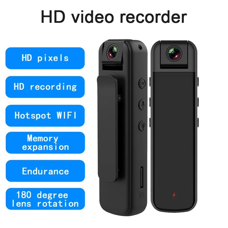 【Today-Only!】1080P HD Mini Wifi Recorder Camera Motion Camera Outdoor Camera Enforcement Recorder Security Body Camera